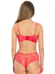 Lauma, Pink Push-up Bustier Bra, On Model Back, 02L10