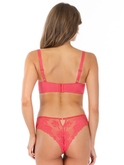 Lauma, Pink Balconette Bra, On Model Back, 02L30