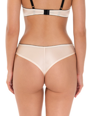 Lauma Lingerie, Ivory String Panty, With Lace, On Model Back, 03L60