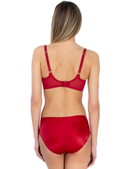 Lauma, Red Non-padded Embroidered Lace Bra, On Model Back, 11L20