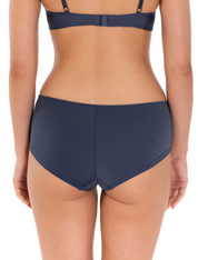 Lauma Lingerie, Dark Blue Shorts Panty, With Lace, On Model Back, 15L70