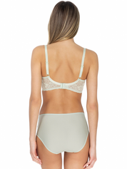 Lauma, Light Green Lingerie Set With Lace Trim, On Model Back, 20L20, 20L51