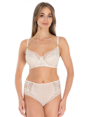 Lauma, Light Pink Lingerie Set With Lace Trim, On Model Front, 20L20, 20L51