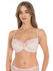 Lauma, Light Pink Non-padded Lace Bra, On Model Front, 22L20