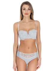 Lauma, Light Blue Lace Balconette Bra, On Model Front, 22L30