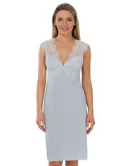 Lauma, Light Blue Nightdress With Lace, On Model Front, 22L90