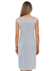 Lauma, Light Blue Nightdress With Lace, On Model Back, 22L90