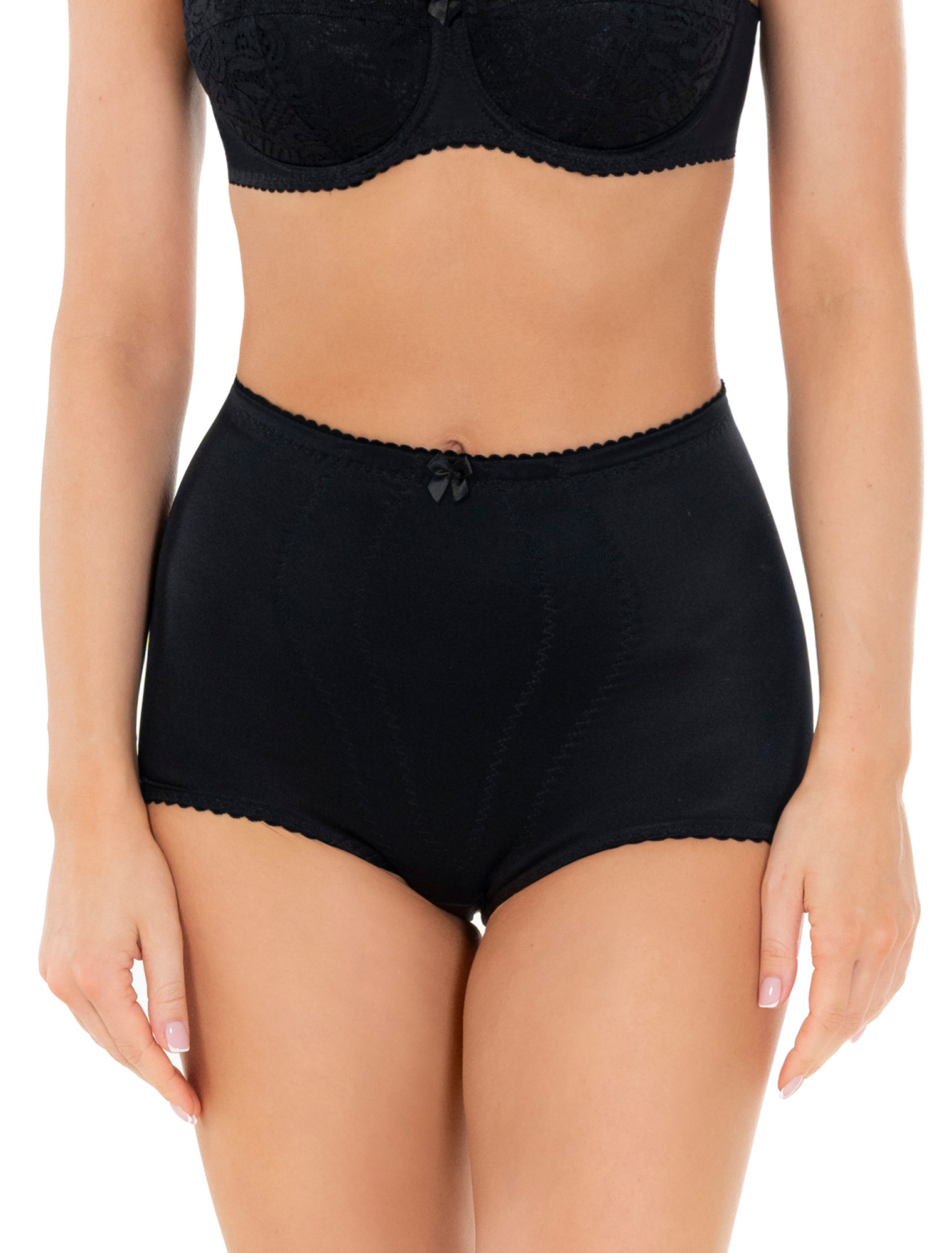 Lauma, Black  Shapewear Panty, On Model Front, 24302
