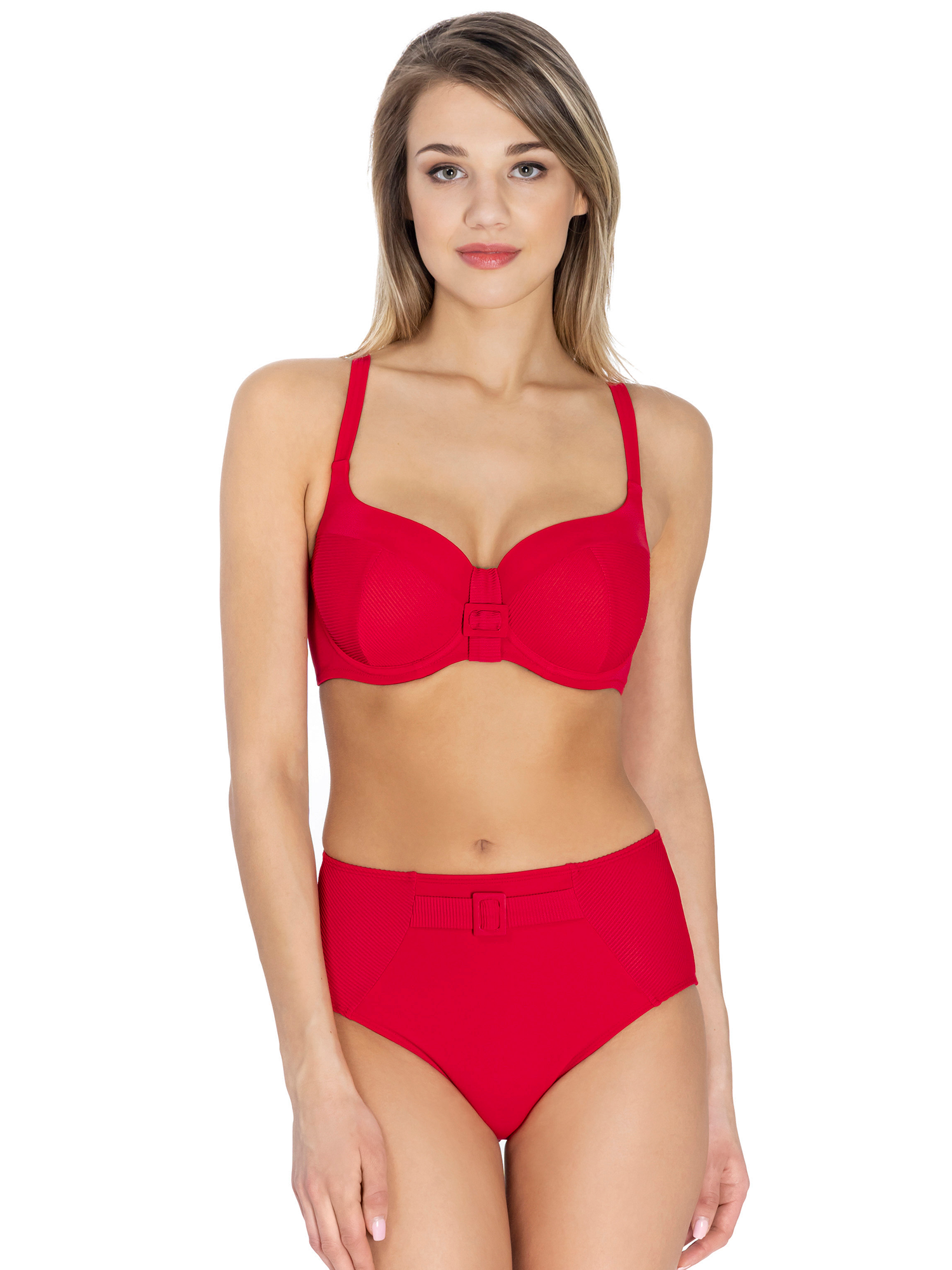 Lauma, Red Bikini, On Model Front, 35L31