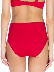 Lauma, Red High Waist Bikini Bottom, On Model Back, 35L51