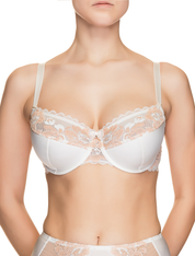 Lauma, Ivory half-padded Bra, On Model Front, 45H40