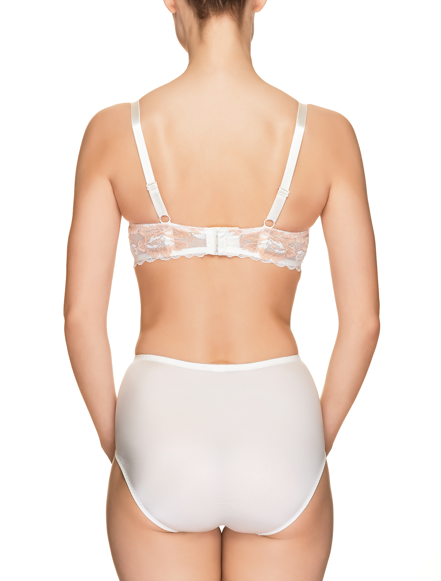 Lauma, Ivory half-padded Bra, On Model Back, 45H40