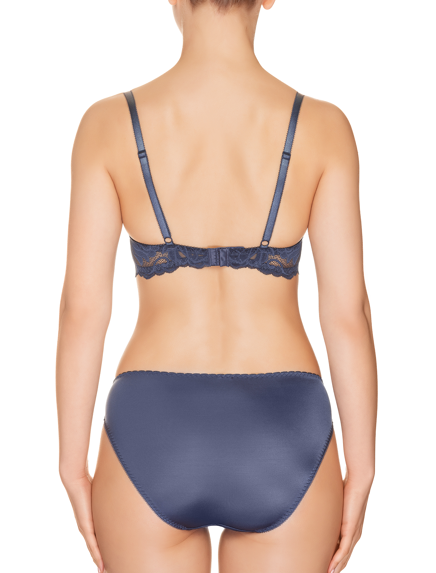 Lauma, Blue Push-up Bra, On Model Back, 58H15
