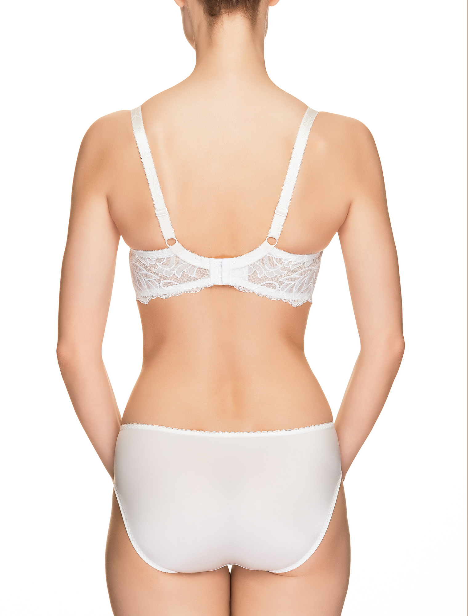 Lauma, Ivory Half-padded Bra, On Model Back, 58H40