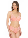 Lauma, Peach Pink Mid Waist Panties, On Model Front, 58K52