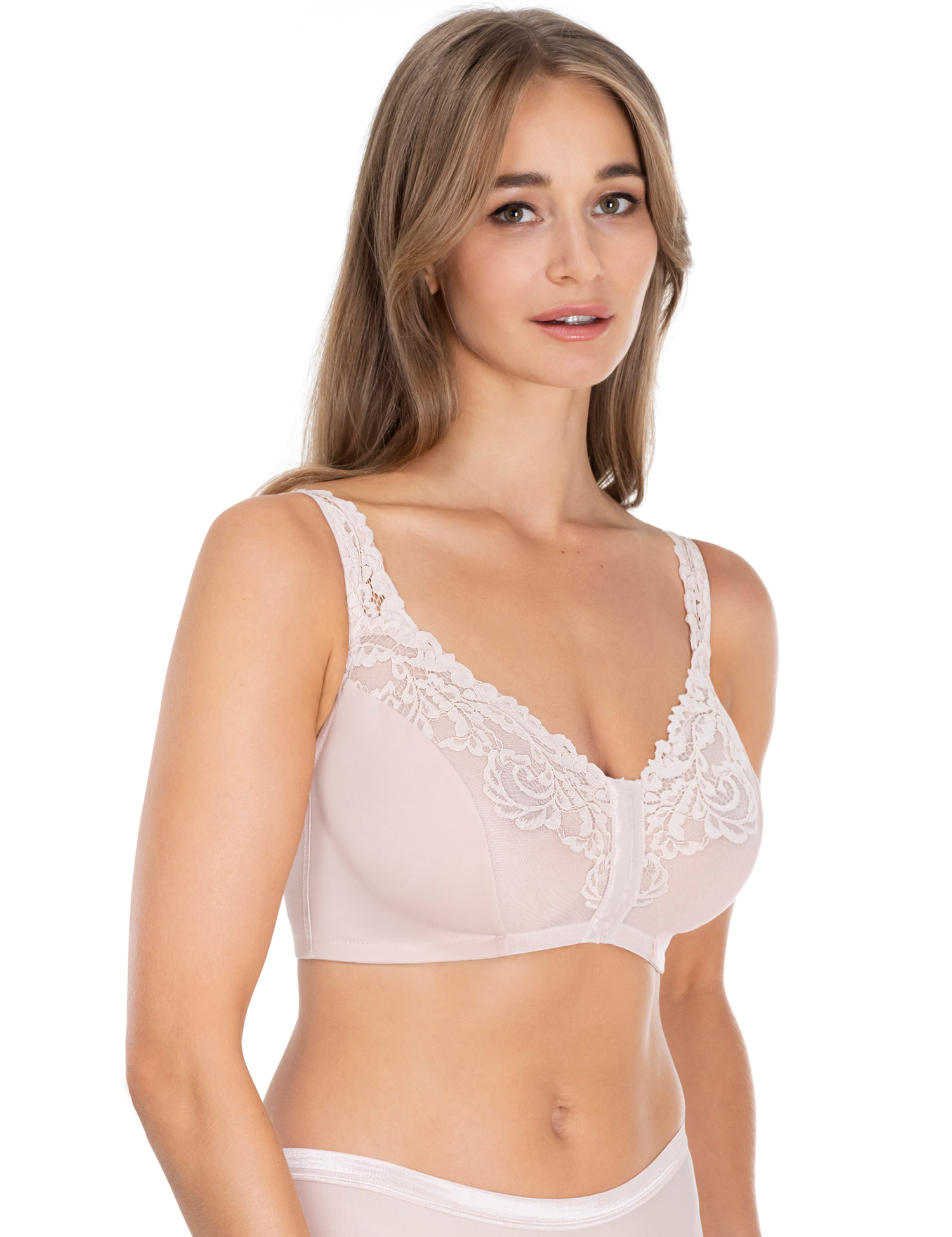 Lauma, Beige, Wireless Bra, On Model, Front, 58K25
