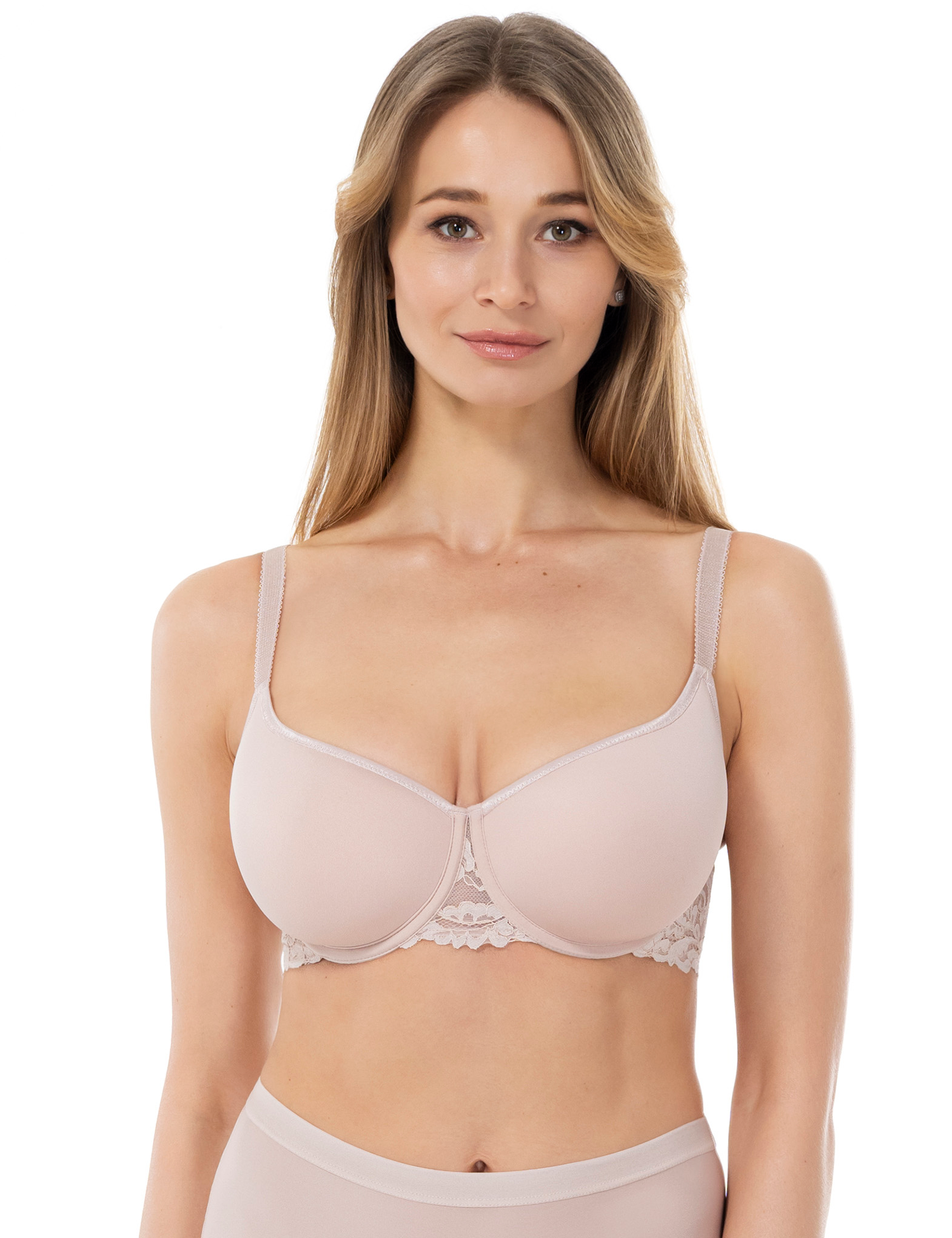Lauma, Beige, Spacer Bra, On Model, Front, 58K33