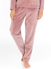 Lauma, Pink Fleece Pyjama Pants, On Model Front, 72D37