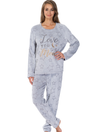 Lauma, Light Grey Fleece Pyjama, On Model Front, 72D58