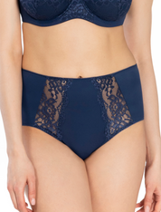 Lauma, Blue High Waist Panty, On Model Front, 72F51