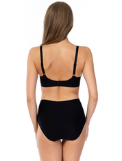 Lauma, Black Half-padded Bra, On Model Back, 75K40