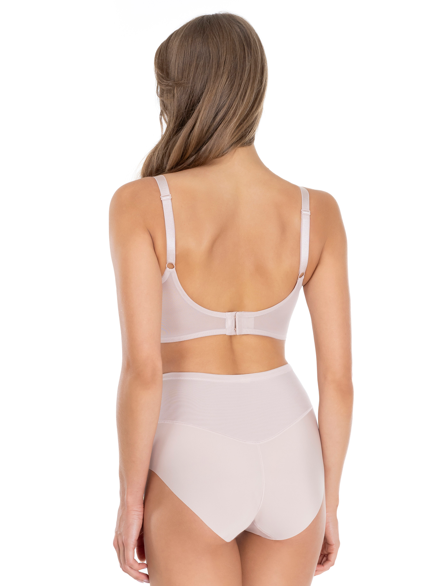Lauma, Beige Non-wired Non-padded Bra, On Model Back, 79400