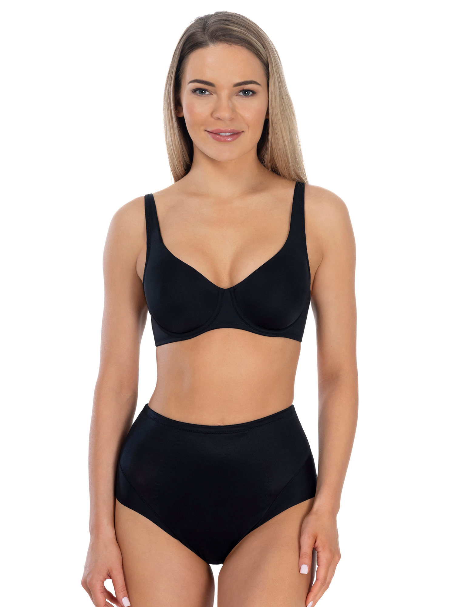 Lauma, Black Shapewear Panties, On Model Front, 79755