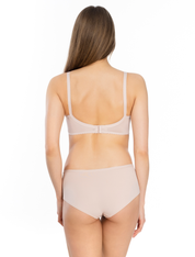 Lauma, Beige Wireless Non-padded Bra, On Model Back, 79900