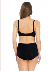 Lauma, Black Wireless  Non-padded Bra, On  Model Back, 79900