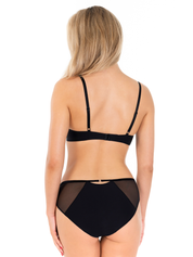 Lauma, Black Push-up Bra, On Model Back, 80K10