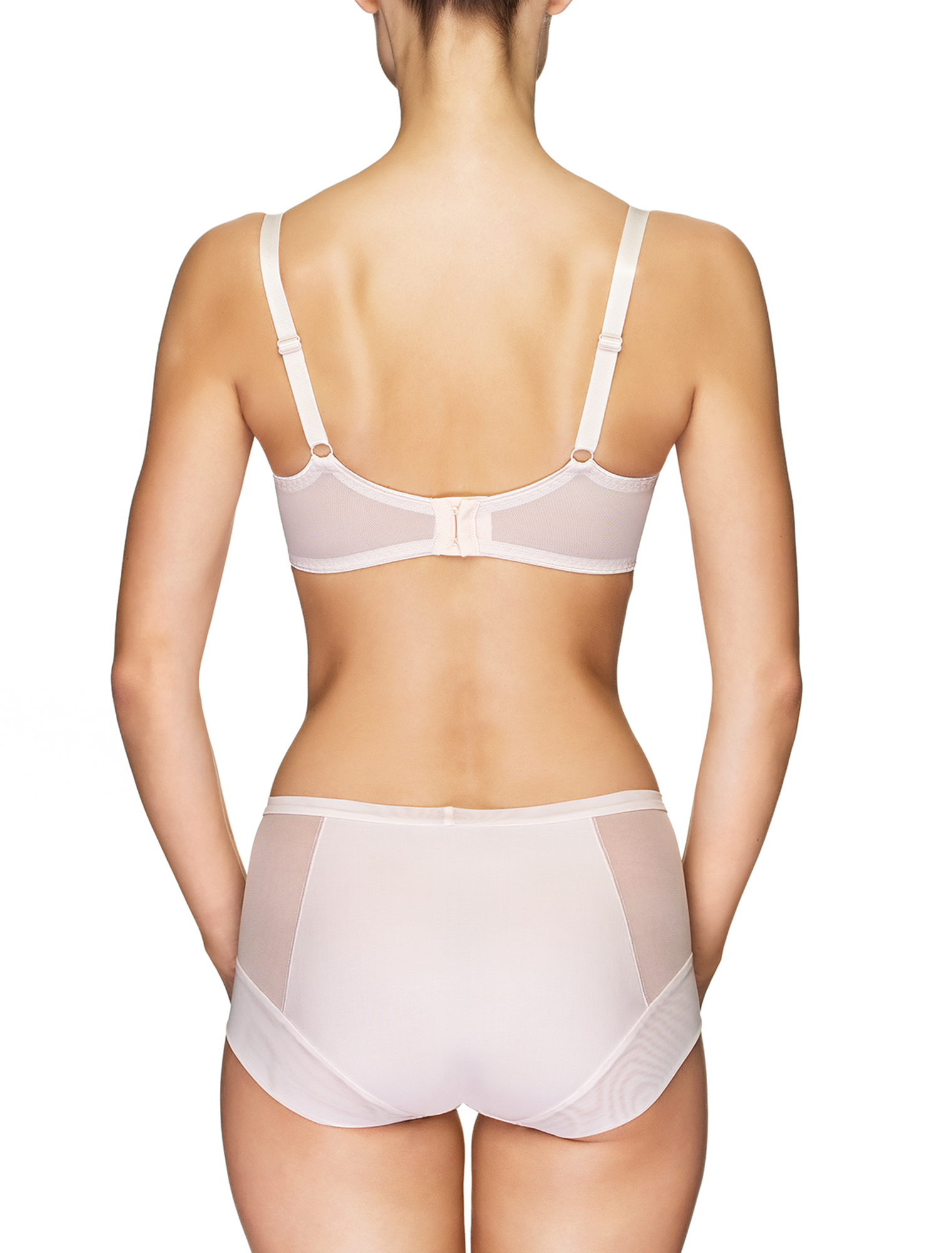 Lauma, Beige Underwired Bra, On Model Back, 81H20