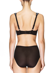 Lauma, Black Padded Bra, On Model Back, 81H40