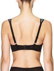 Lauma, Black Padded Bra, On Model Back, 81H40
