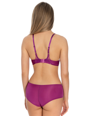 Lauma, Purple Lingerie Set With Lace Trim, On Model Back, 82K35, 82K70