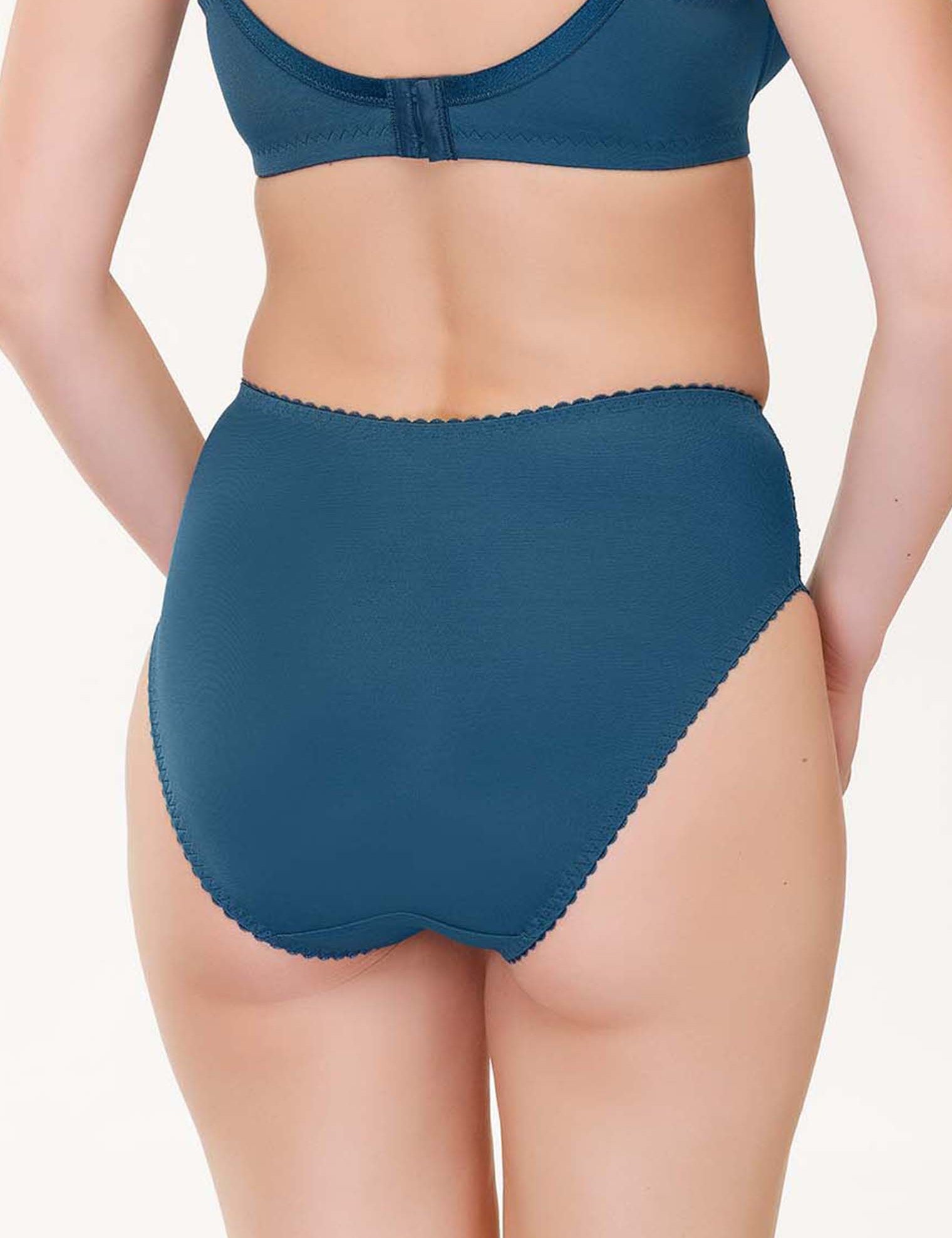Lauma, Blue High Waist Panties, On Model Back, 01810