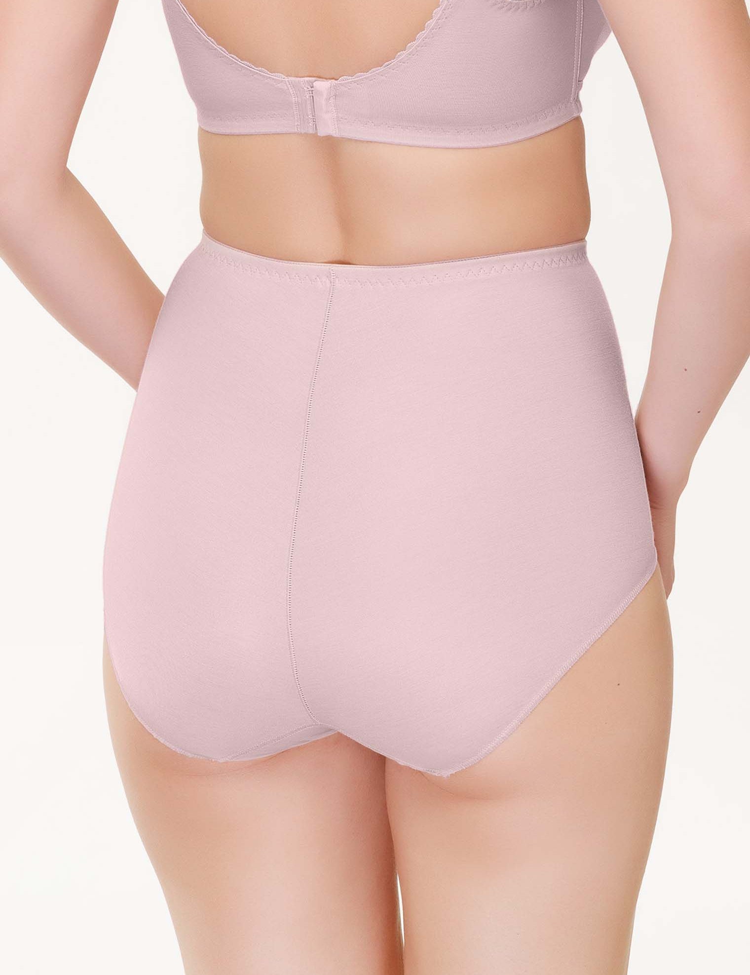 Lauma, Light Pink High Waist Panties, On Model Back, 01851