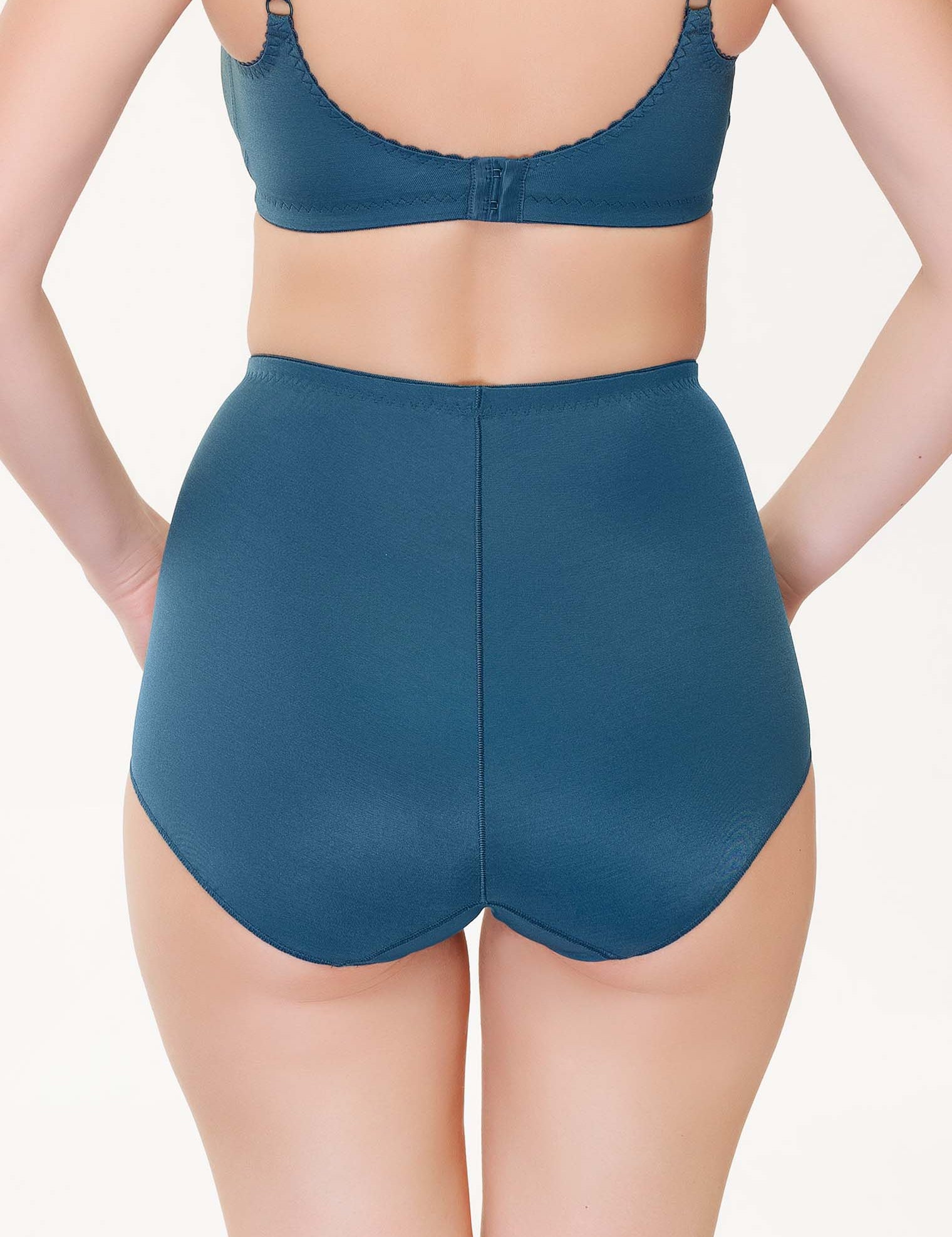 Lauma, Blue High Waist Panties, On Model Back, 01851