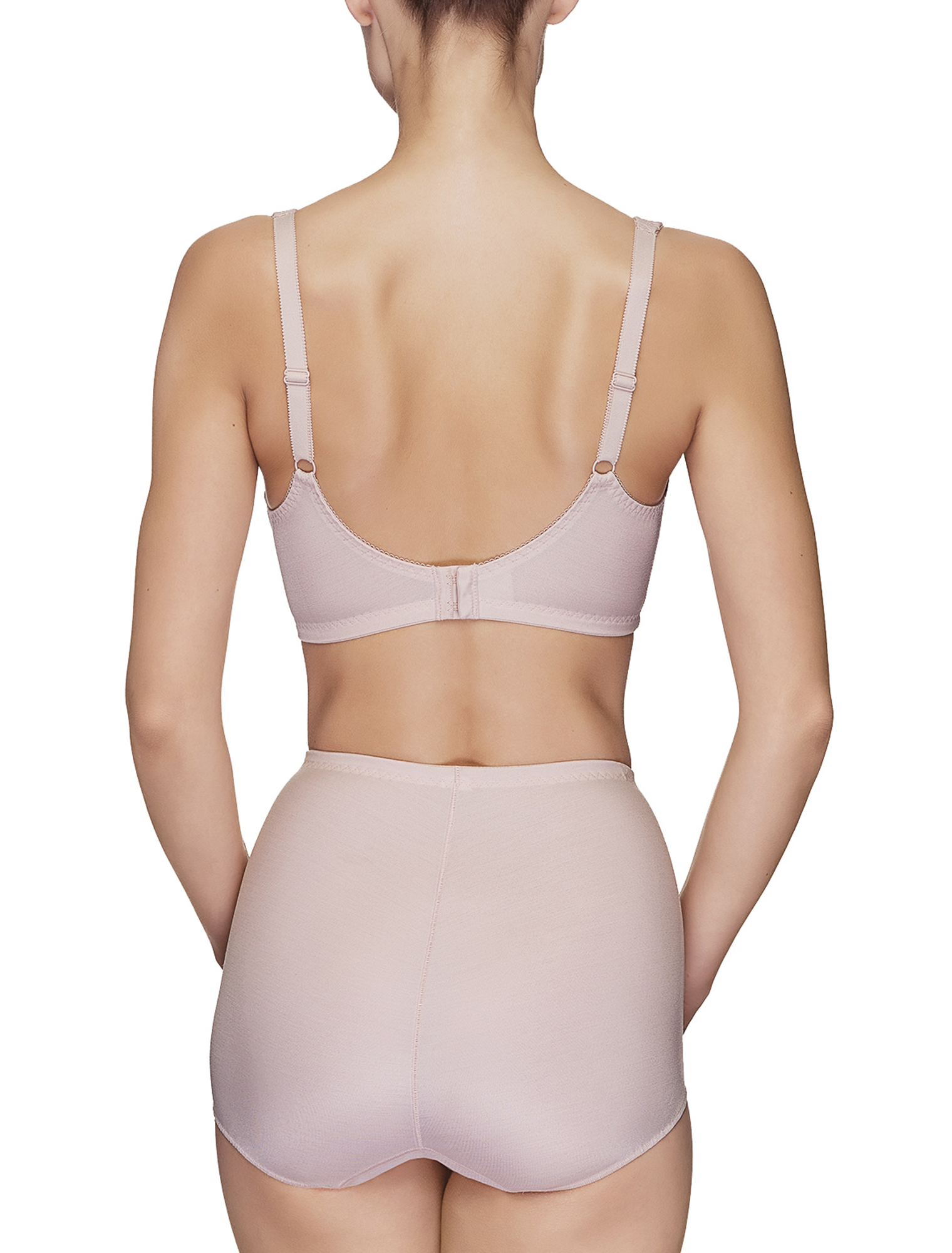 Lauma, Beige Non-padded Wiresess Bra, On Model Back, 02123