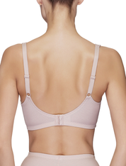 Lauma, Beige Non-padded Wiresess Bra, On Model Back, 02123