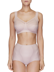 Lauma, Beige Non-padded Wiresess Bra, On Model Front, 02123