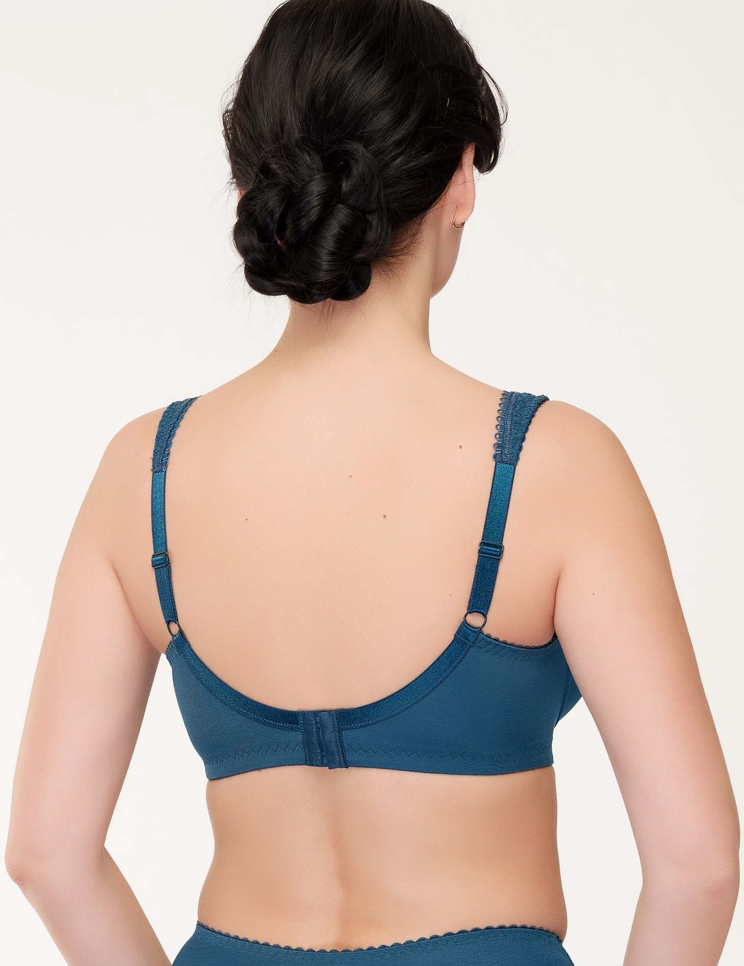 Lauma, Blue Underwired Non-padded Bra, On Model Back, 02131