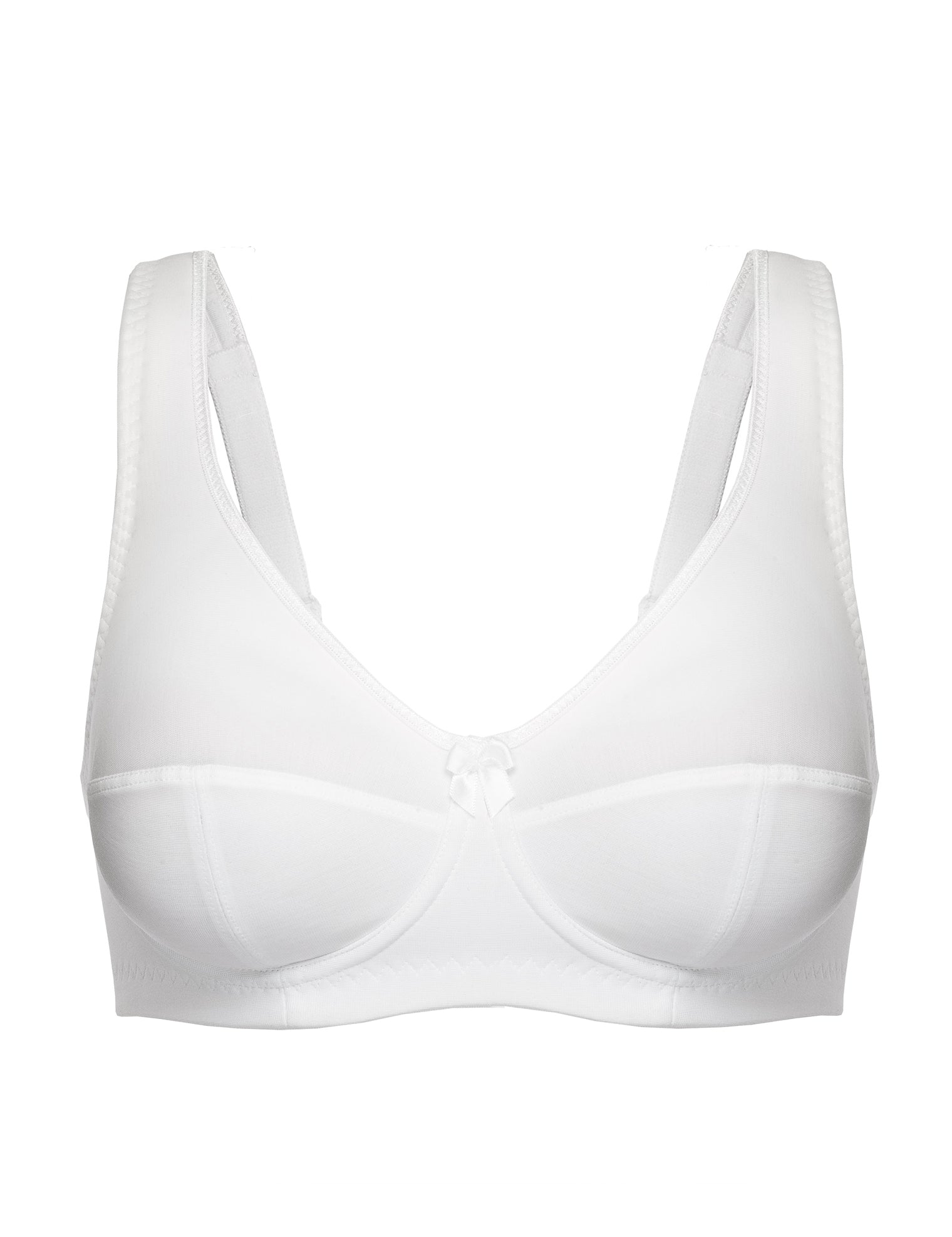 Lauma, White Full Cup Non-padded Bra, On Model Front, 02145