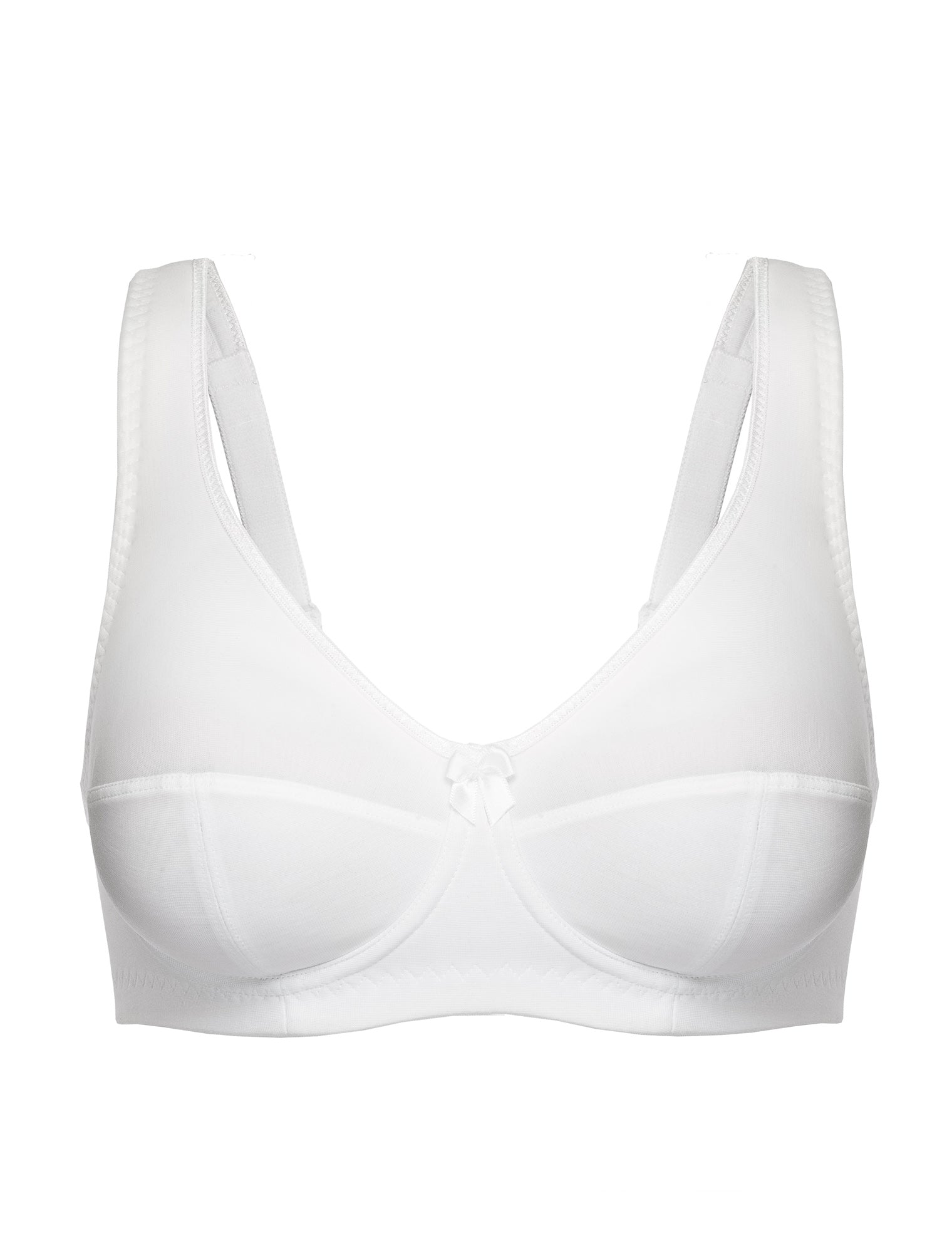 Lauma, White Full Cup Non-padded Bra, On Model Front, 02145