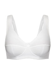 Lauma, White Full Cup Non-padded Bra, On Model Front, 02145