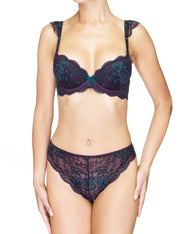 Lauma, Violet Lace Push Up Bra, On Model Front, 03J12