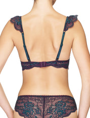 Lauma, Violet Lace Push Up Bra, On Model Back, 03J12