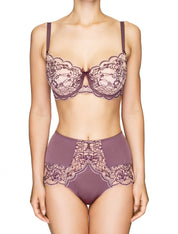 Lauma, Violet Lace Soft-cup Underwired Bra, On Model Front, 03J20