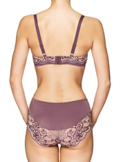 Lauma, Violet Half-padded Lace Bra, On Model Back, 03J40