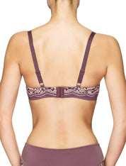 Lauma, Violet Half-padded Lace Bra, On Model Back, 03J40
