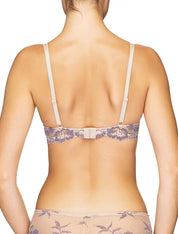 Lauma, Nude Non-padded Lace Balconette Bra, On Model Back, 04J22